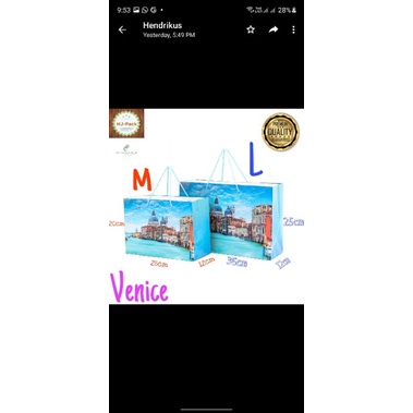 

PAPERBAG MOTIF VENICE UKURAN L / GOODIEBAG MOTIF VENICE / PAPERBAG MOTIF PREMIUM / GOODIEBAG MOTIF