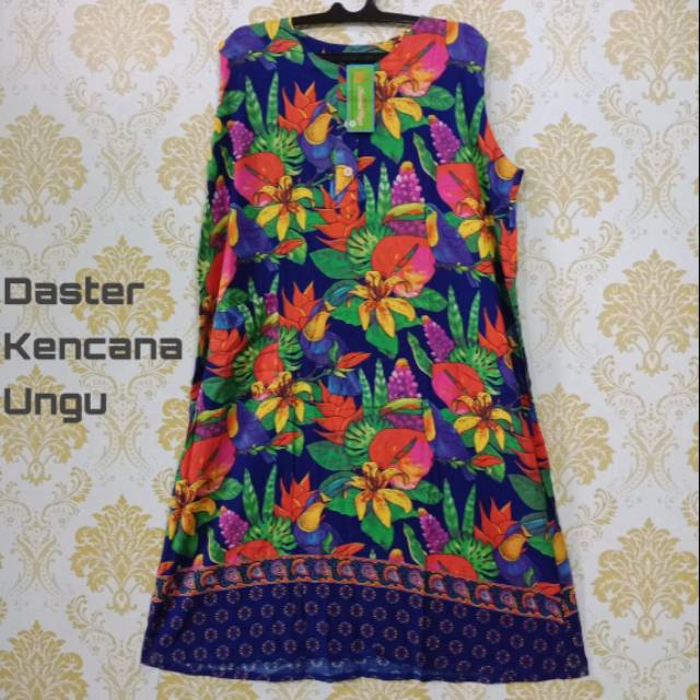 Daster Kencana Ungu Tanpa Lengan / Daster Kencana Ungu Lekbong