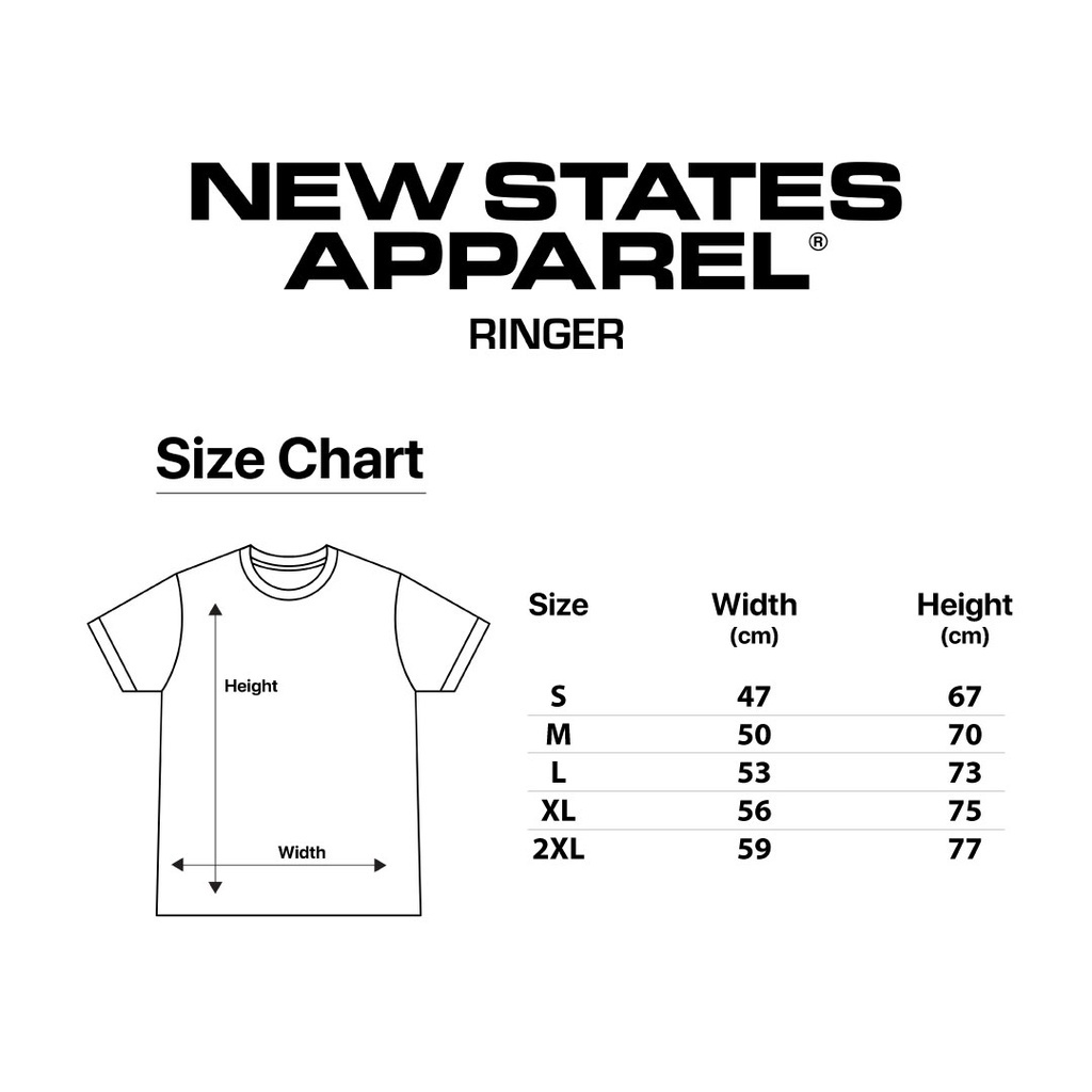 Kaos Polos Ringer New States Apparel Premium Cotton 7250 Cotton Combed 24s Bahan Adem (Part1)