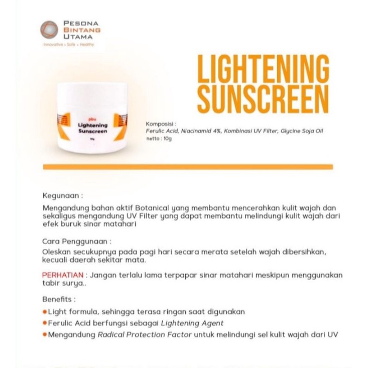 Lightening Sunscreen 10g PBU