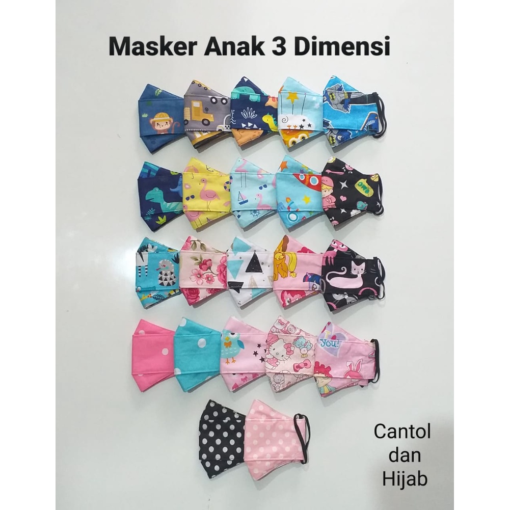 3-12TH MASKER ANAK/MASKER 3D/ MASKER ANAK MURAH