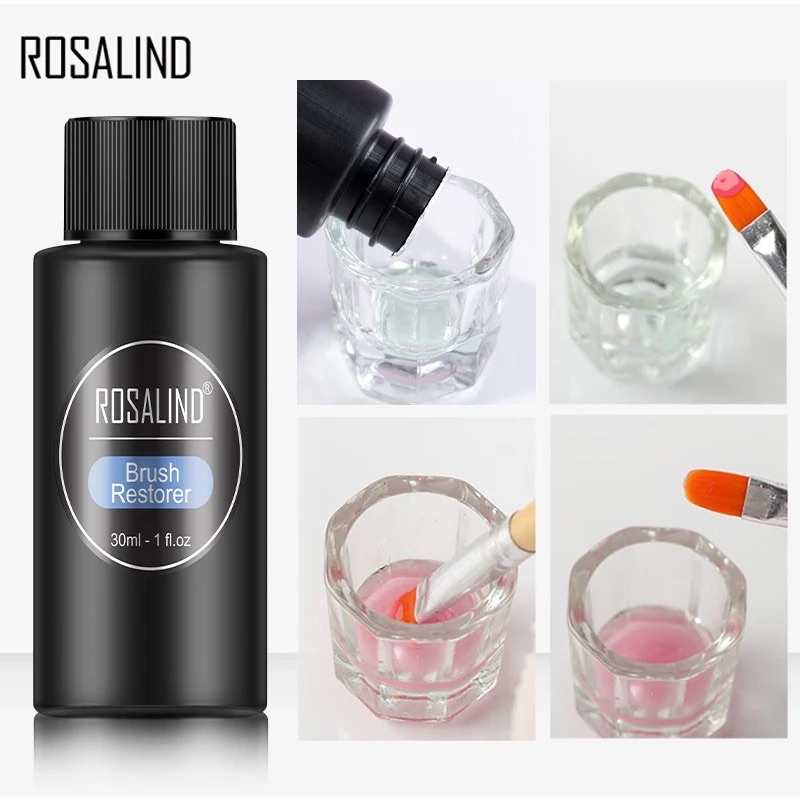 ROSALIND BRUSH CLEANSER RESTORER 30 ML NAIL ART GEL POLISH