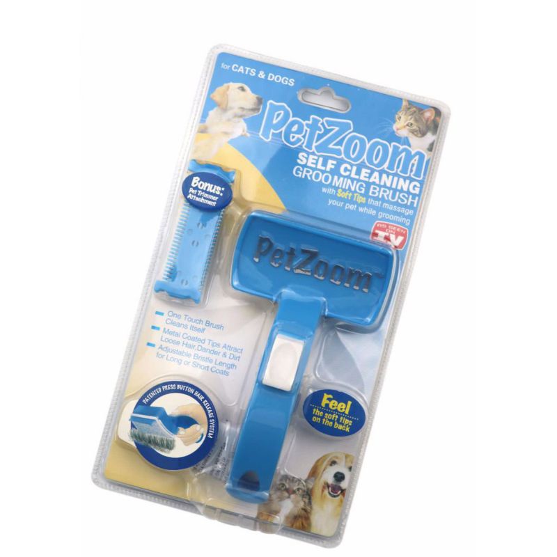 PetZoom Cleaning Grooming Brush / Pet Zoom Sisir Hewan Anjing Dan Kucing