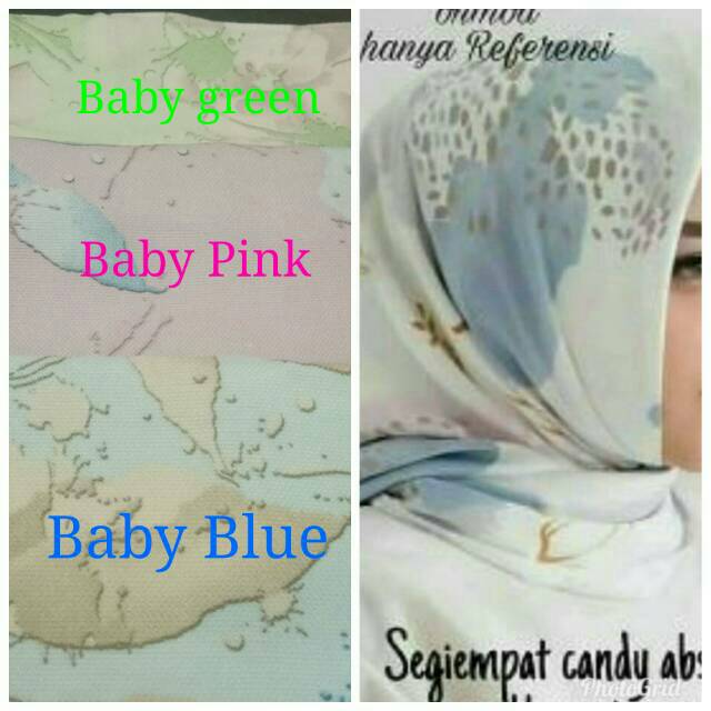 Jilbab Segiempat Almira Abstrak / Jilbab Segiempat Motif / Hijab Segiempat