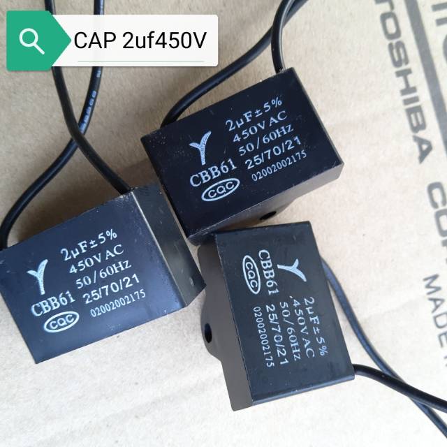 CAPASITOR 2UF450V KIPAS ANGIN