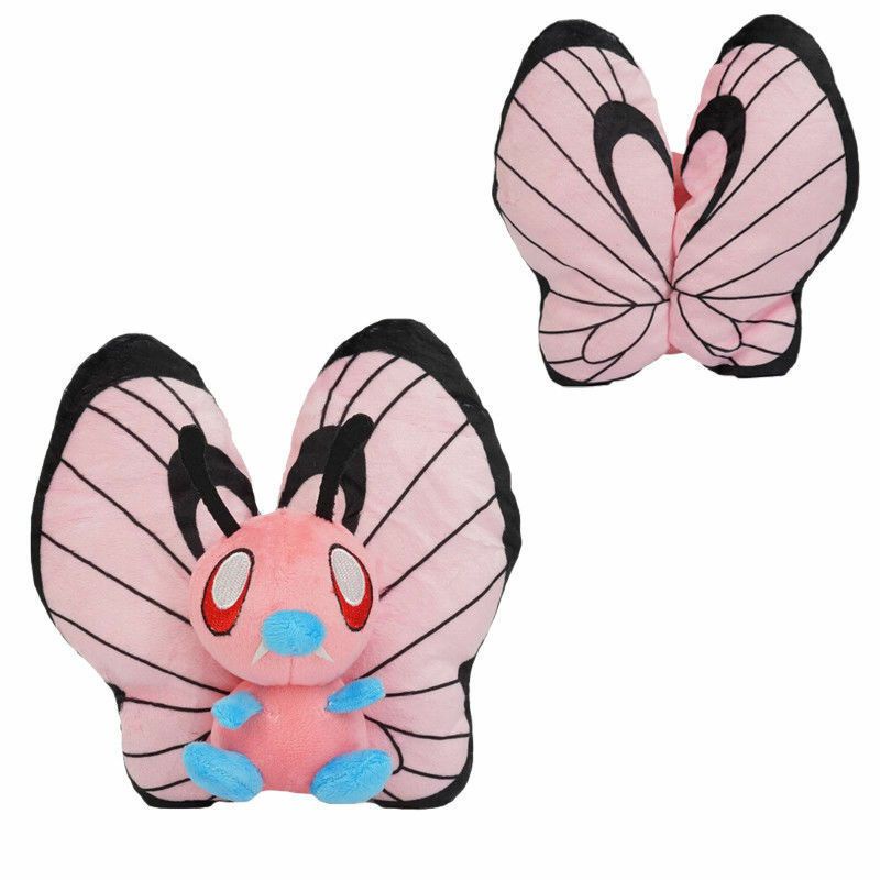 Pink Shiny Butterfree 7inch Anime Figure Plush Toy Doll Mainan Lucu Anak