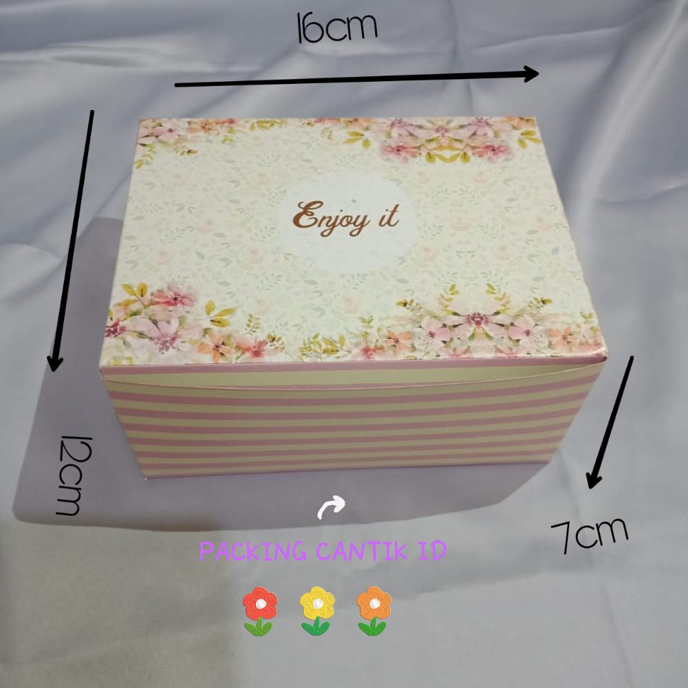 Jual Packing Cantik Id Dus Kue Box Kue Snack Box Kotak Kue Ukuran 12x16x7 5pcs Shopee 2313