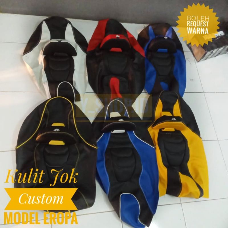 Sarung Jok Motor Kulit MBtech Aerox Freego Lexi Adv Vario Beat Pcx Segala Motor Modifikasi