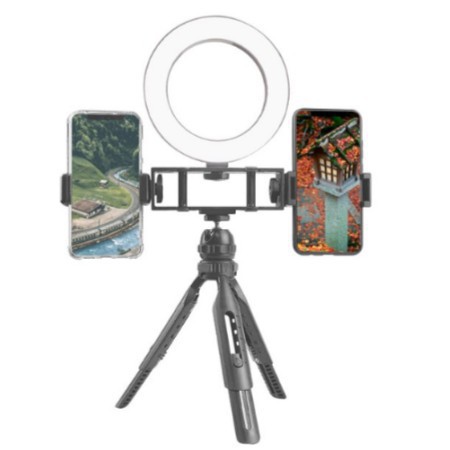 Trend-PAKET Tripod PLUS Ringlight 16 PLUS Holder Vlogger PLUS TOMSIS (tombol narsis) TERMURAH