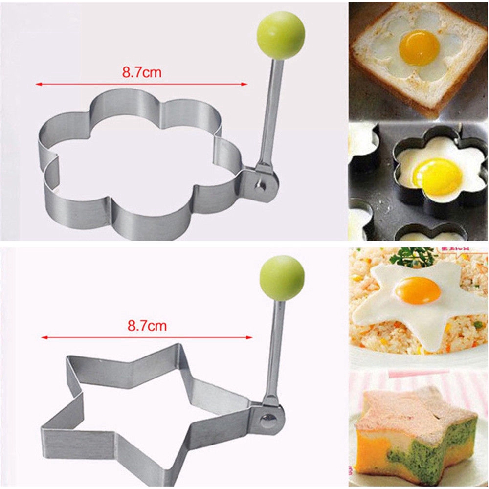 Cetakan dengan Bahan Stainless Steel dan Bentuk Cincin untuk Telur Goreng / Pancake