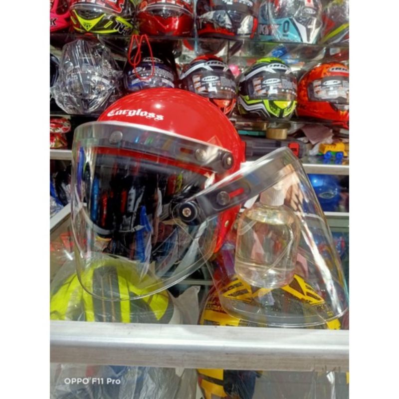 KACA HELM BOGO-RETRO VISOR VENOM IRIDIUM SILVER GOLD UNGU  INJAK ORIGINAL COATING