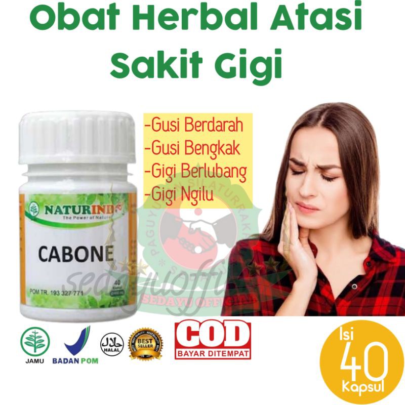 Obat Herbal Ampuh Sakit Gigi Gusi Bengkak Gusi Berdarah Gigi Berlubang & Penguat Gigi Cabone