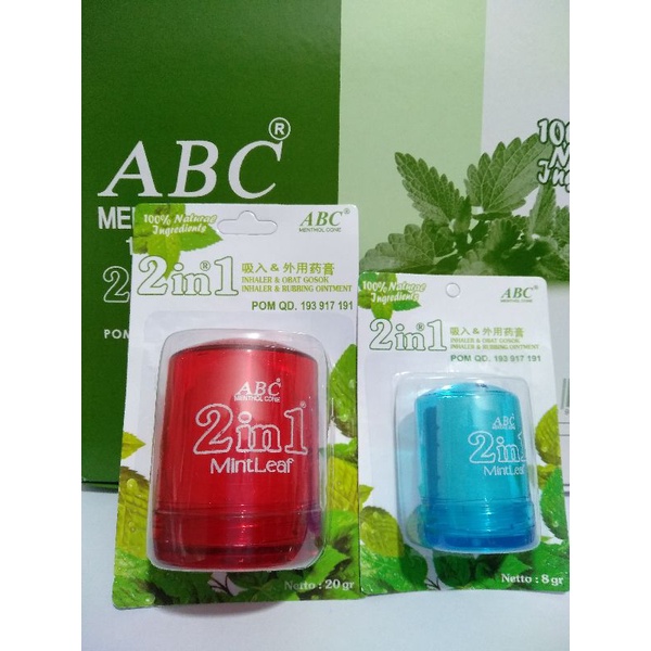 MENTHOL ABC Inhaler & Obat Gosok-20gr+ 8gr