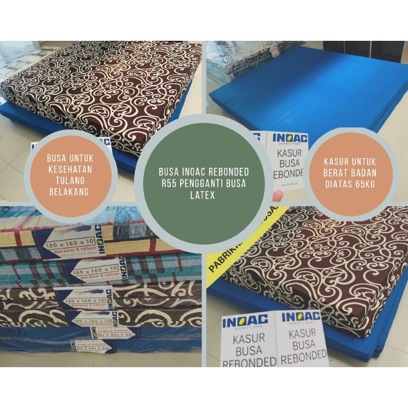 KASUR BUSA INOAC JAPAN QUALITY TEBAL 10CM UKURAN 160x180 / 120x180 / 100x180cm