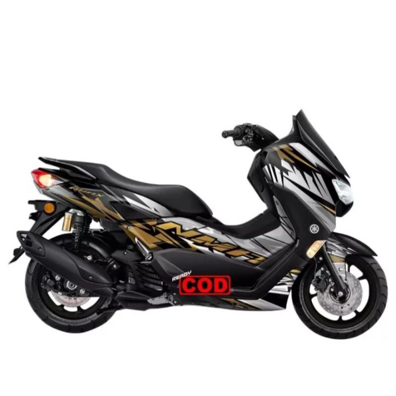 seticker variasi decal full body yamaha nmax new silver hitam gold