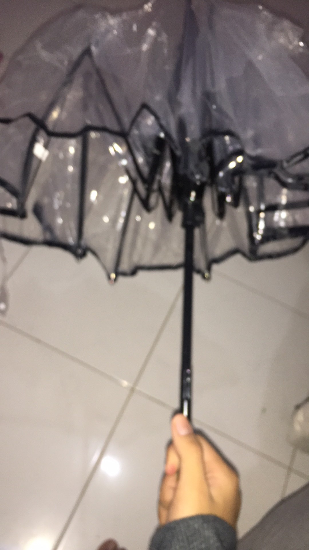 Tabasa Payung Lipat Transparan Bening