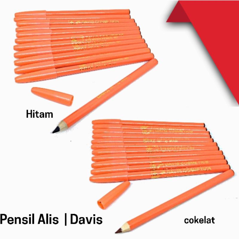 Pensil Alis Original Davis cosmetics Grosir (12pcs)