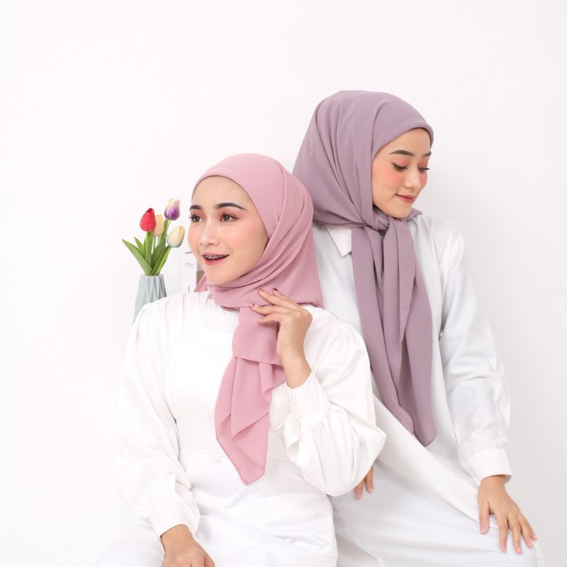 Jilbab Segiempat inner 2in1 - Hijab segiempat inner - Jilbab polos