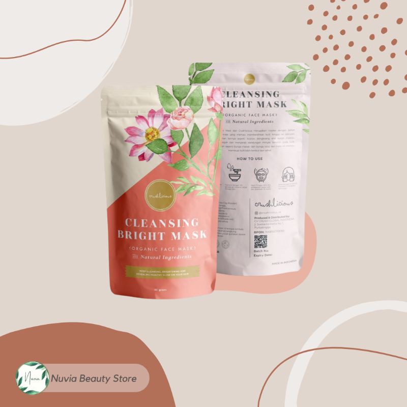 [FREE SPATULA/KUAS MASKER] CRUSHLICIOUS CLEANSING BRIGHT MASK