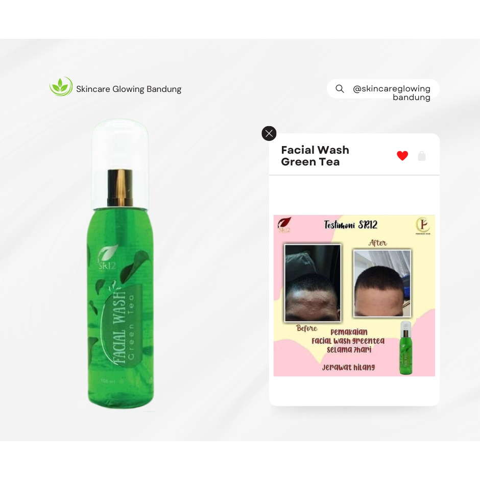Facial Wash Green Tea 100ml Sabun Cuci Muka Face Wash Pembersih Pencuci Muka Cleanser Pembersih wajah Sabun Muka Pria