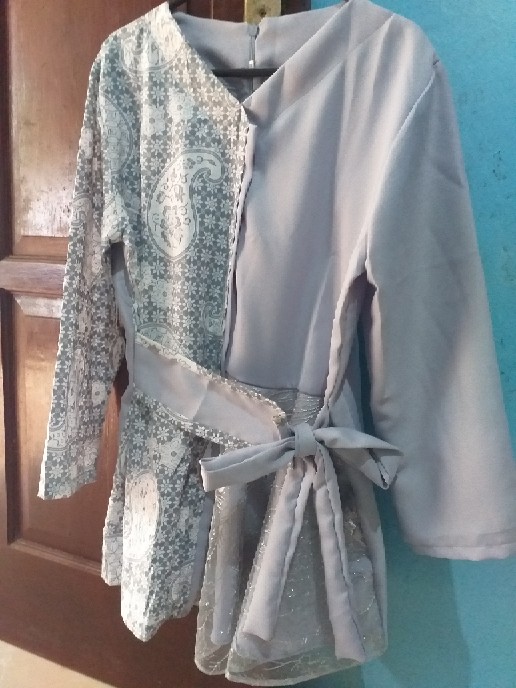 Tey-17 Batik Wanita Asj Sa Hrb026 Kenongo Kemeja Tosca Pendek