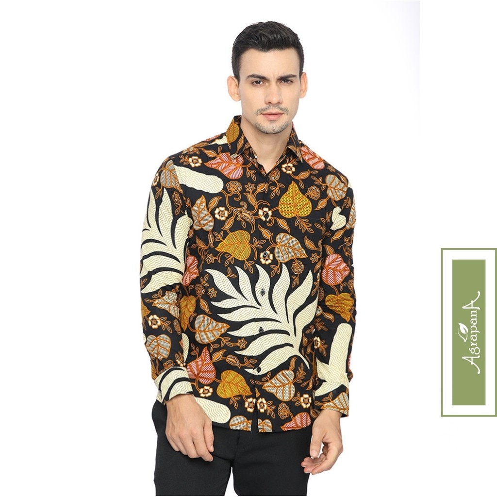 Agrapana Batik  Slimfit Baju  Kemeja Hem Batik  Pria  Cowok 