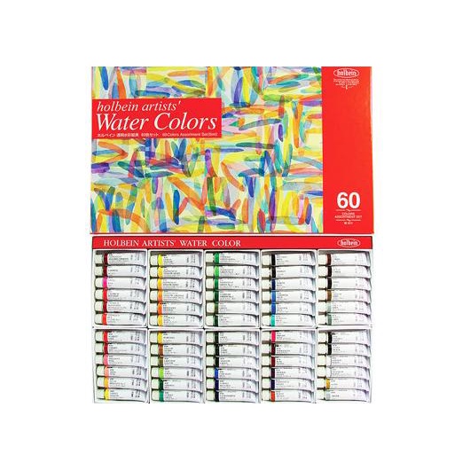 

W411 Holbein Artist's Watercolor Set of 60 Colors (5ml)