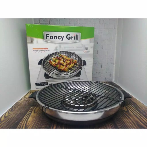 Maspion Fancy Grill Alat Panggang Serbaguna Roaster Panggangan Kompor Gas Ikan Sate Bbq Griller 33cm
