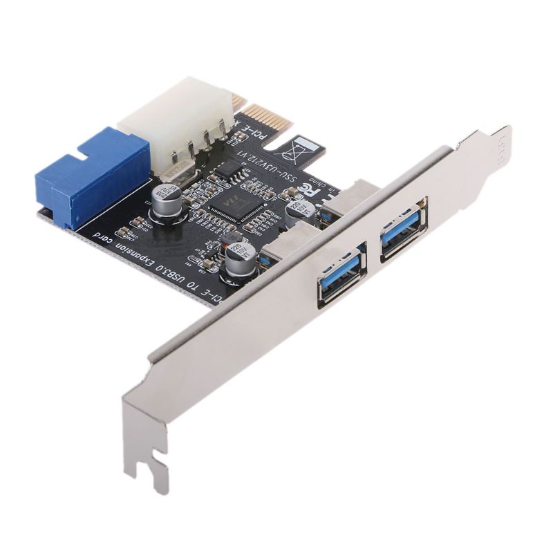 Btsg PCIE 2-Ports Superspeed 5Gbps USB 3.0 Adapter Kartu Ekspanding Dengan Antarmuka Konektor Daya 19PIN Depan Untuk Desktop