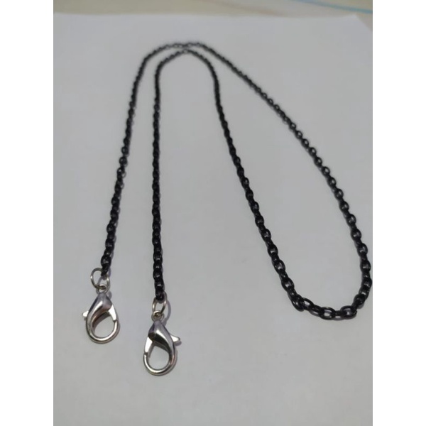 aksesoris kalung masker pria & wanita motif rantai