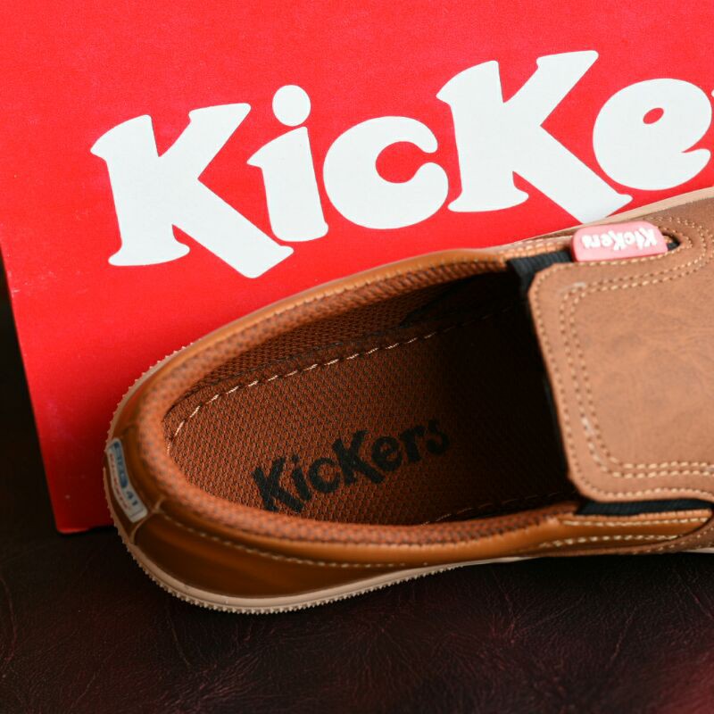 Sepatu Kickers Mx One Slip On Slop Casual Santai Pria Tanpa Tali