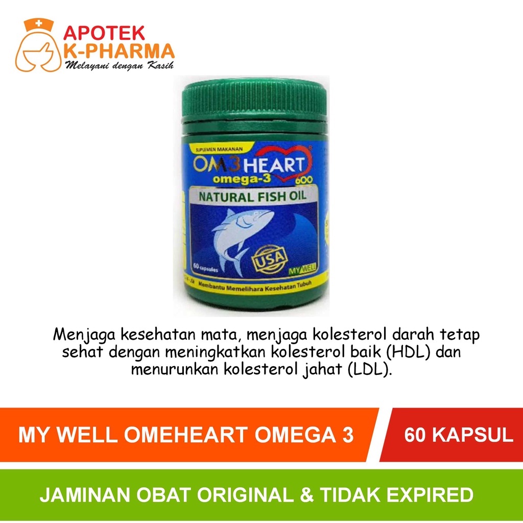 Mywell Omeheart Omega 3 Isi 60 Kapsul Obat Original Ultrasakti