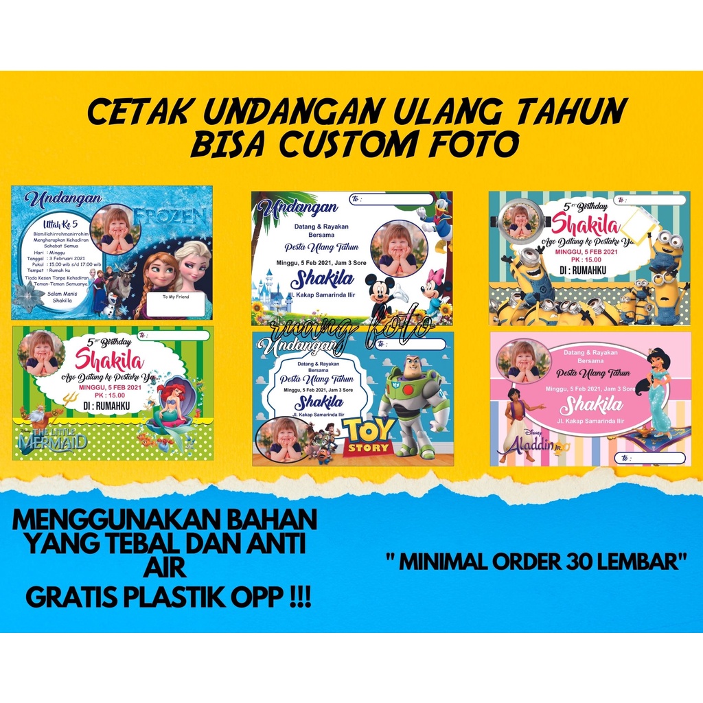 Jual Ulang Tahun Kartu Undangan Bayi Anak Harga Terbaik November 2021 Shopee Indonesia