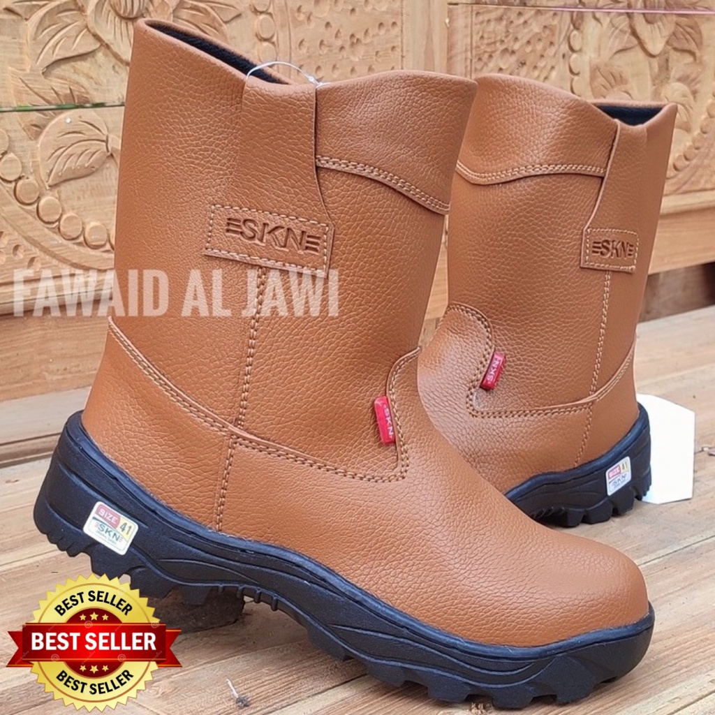 Sepatu Septi Safety Boots King SKN Terbaru Murah Keselamatan Kerja Pabrik Proyek Ujung besi