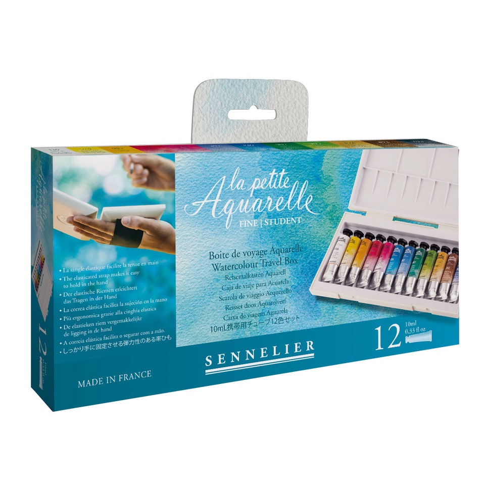 

Sennelier La Petite Aquarelle Watercolour Travel Box Tube 12- Cat air