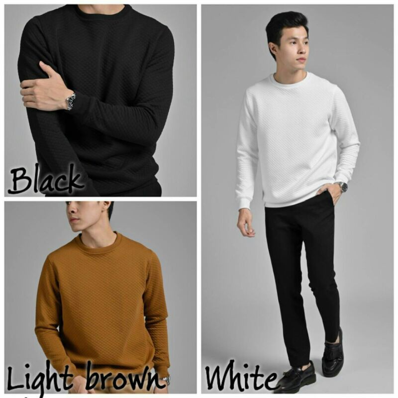 Comfy sweater (LIGHT BROWN M) by Male Id