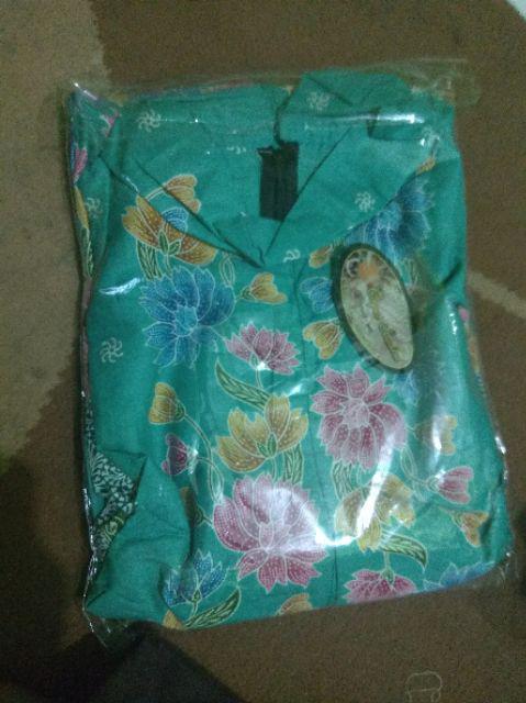 Tunic Santika Pias Cibulan #4 / Tunik Batik Cantik Pastel Kantor / Seragam Batik Jumbo Xxl