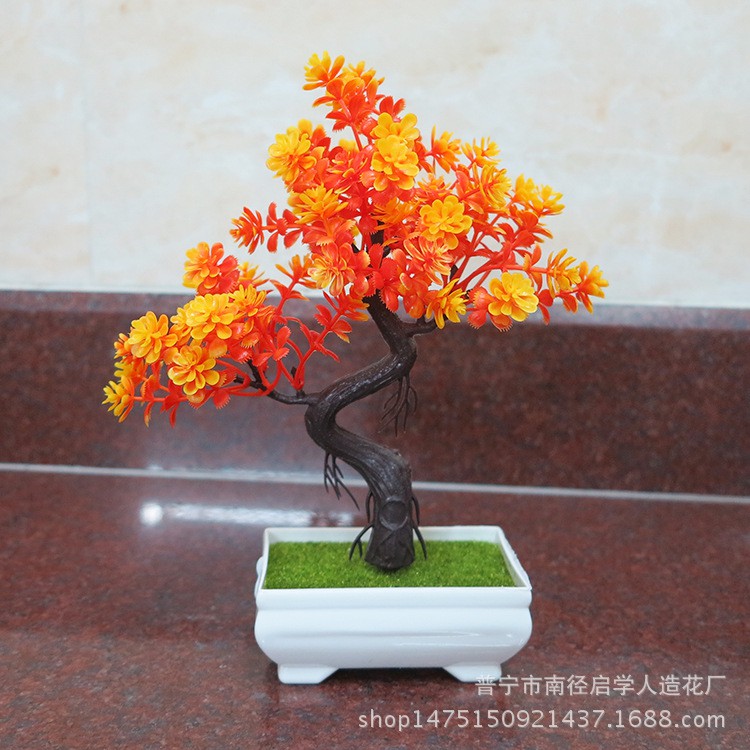 BG / COD / Ornamen Tanaman Pohon Bonsai Flower Pot Vas Bunga plastik Buatan Hias Dekorasi / PBP04-4