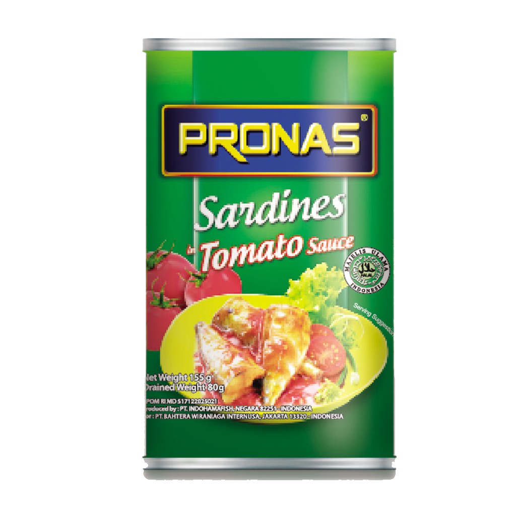 PRONAS Sarden Tomat 155g (2pcs) Free Sarden Chili 155 (1pcs)
