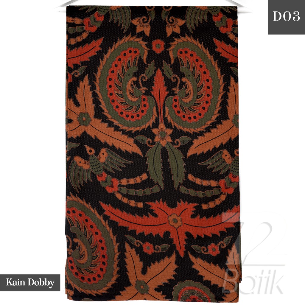 KAIN BATIK PREMIUM Dobby Motif Gurdo Warna Hitam Merah Orange Hijau Dolbi Dobi Doby 727308 Cap 72 Jarik Jarit Samping Kebat Panjang Batik Dobby Modern Premium Bahan Seragam Batik Pernikahan Kantor Keluarga Murah Kamen Jadi Batik Bali Lembaran