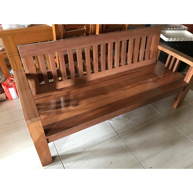  Kursi  taman kayu  ulin  outdoor Shopee Indonesia