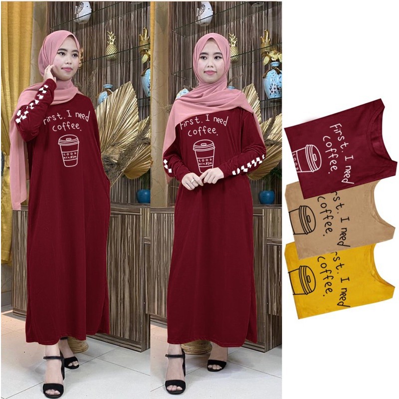 GAMIS JUMBO LD115-120 FIT XXL JUMBO(KANTONG KANAN DAN KIRI)COD GAMIS MURAH