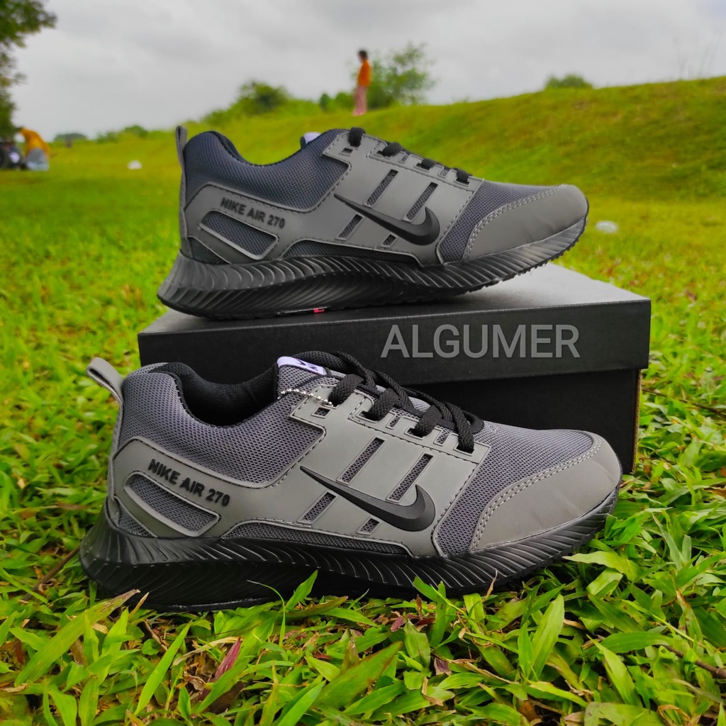 SEPATU PRIA DAN WANITA NIK AIR270 GRAY BLACK  ,SEPATU SANTAI COUPLE , SEPATU OLAHRAGA , SEPATU KERJA, SEPATU SEKOLAH , SEPATU HITAM , SEPATU NAVY , SEPATU FULL BLACK , SEPATU LARI , SEPATU SENAM , SEPATU GOES , SEPATU GYM , SNEAKERS PRIA DAN WANITA