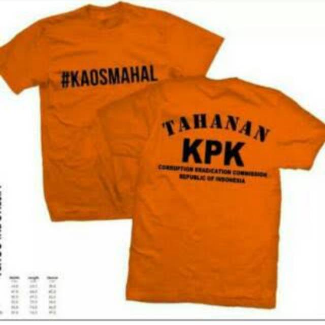 t-shirt baju kaos tahanan KPK