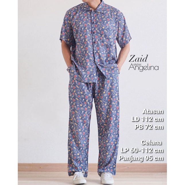 Jual Rugi AA Atelier Angelina size S Bella Setelan Stelan Piyama Suami Laki Laki Zaid Pajamas Sport 