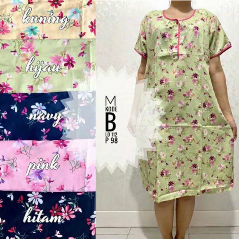 Daster katun size M ( kancing 3)