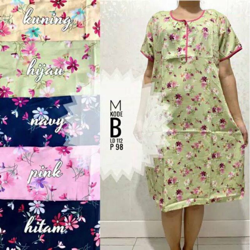 Daster katun size M ( kancing 3)