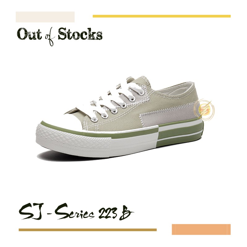 [NOOS] (FREE BOX)  Sepatu Sneakers Wanita Casual Wear Back To School Import Kualitas Super Premium-223 B - Green