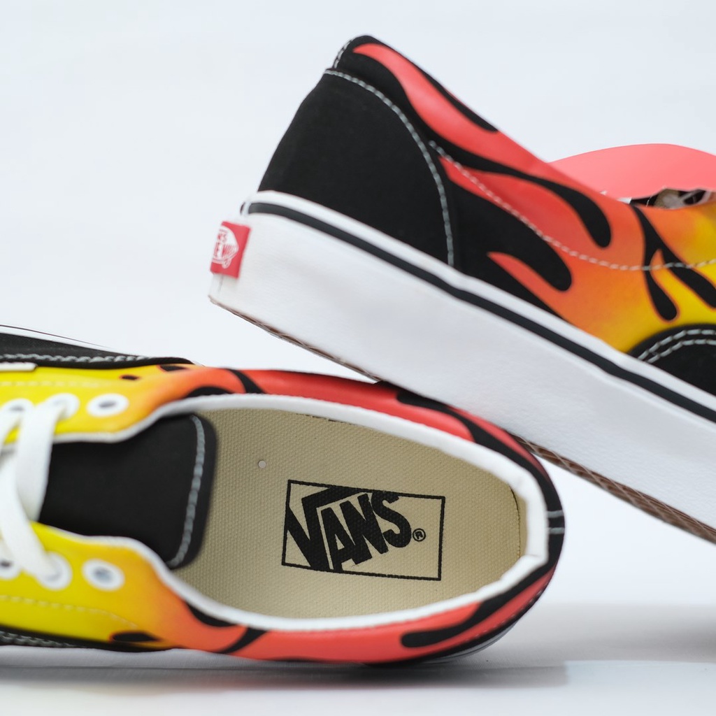 SALE DISKON! VANS ERA FLAME RED BLACK/WHITE CLASSIC 100% ORIGINAL BNIB