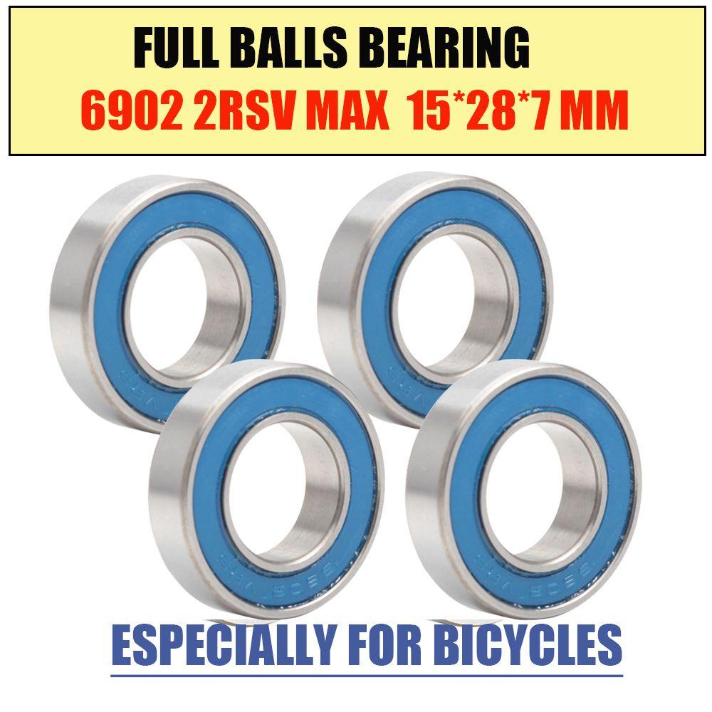 Lanfy 6902 VRS MAX Bearing6902 VRS 4pcs Anti-Korosi Baja Kromium Disegel Dengan Bagian Perbaikan Lemak Penuh Bola Bearing